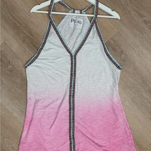 Pitusa Pink and White Gradient Swim Coverup